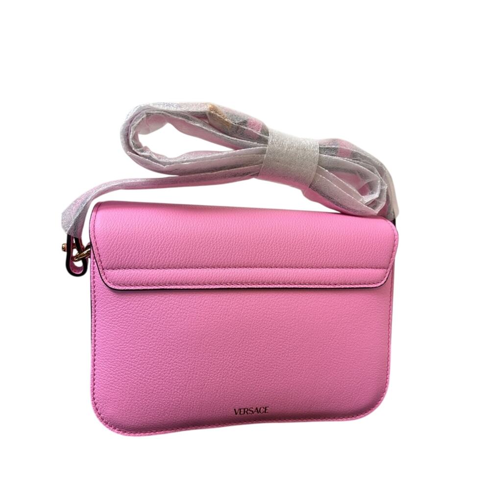 Versace Pink Leather Medusa Crossbody Bag - Picture 7 of 14